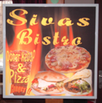 Kebab Sivas Bistro, Leuchtkasten